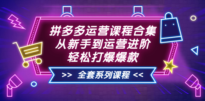 【副业项目3861期】拼多多运营课程合集：从新手到运营进阶，拼多多新手开店教程视频-金九副业网