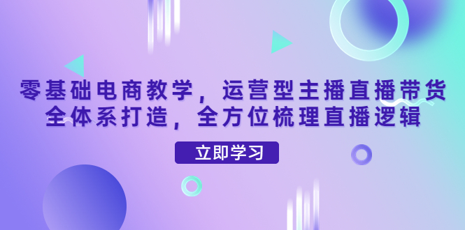 【副业项目4399期】零基础电商教学：运营型主播直播带货全体系打造，全方位梳理直播逻辑-金九副业网