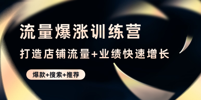 【副业项目4741期】流量爆涨训练营：打造店铺流量+业绩快速增长 (爆款+搜索+推荐)-金九副业网