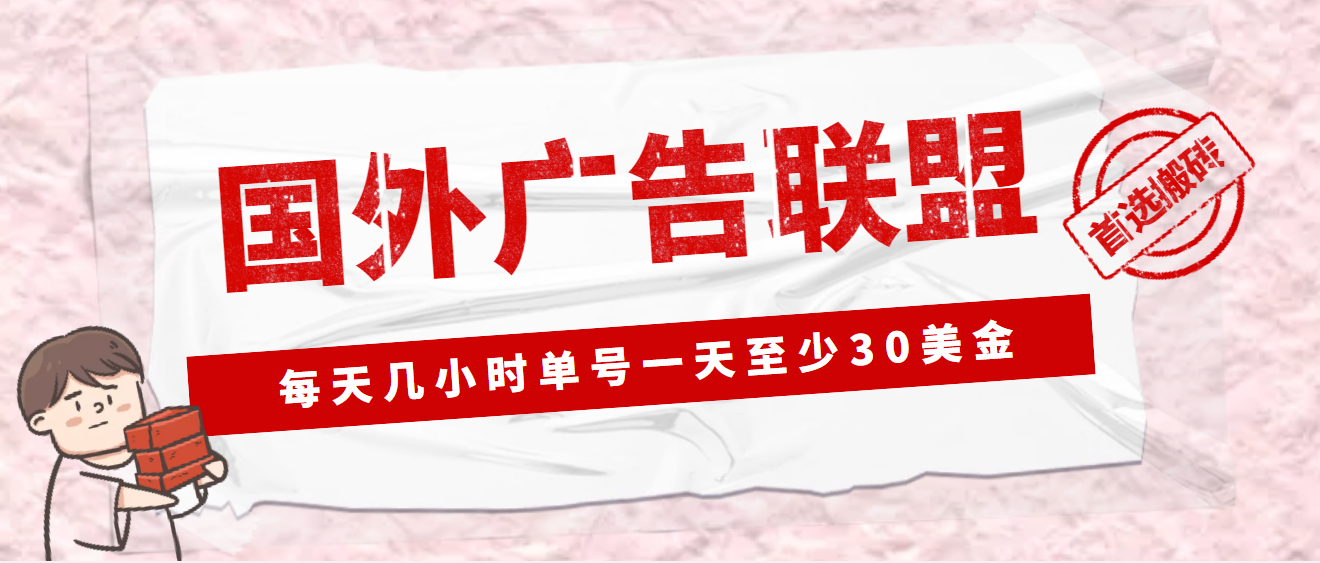 【副业项目4897期】外面收费1980最新国外LEAD广告联盟搬砖项目，单号一天至少30美金(详细教程)-金九副业网