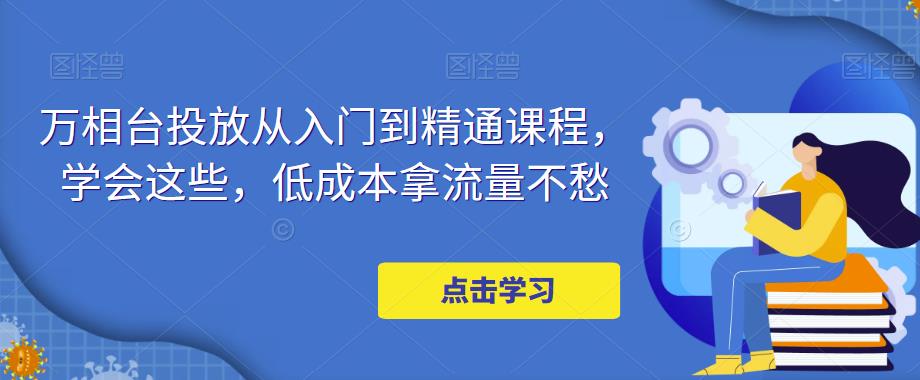 【副业项目5117期】万相台投放·新手到精通课程，学会这些，低成本拿流量不愁-金九副业网