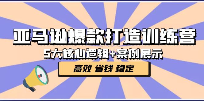 【副业项目5266期】亚马逊爆款打造训练营：5大核心逻辑+案例展示 打造爆款链接 高效 省钱 稳定-金九副业网