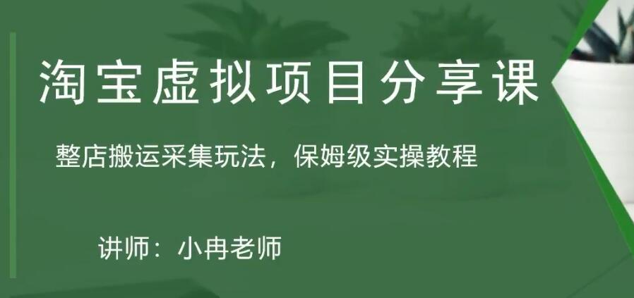 【副业项目5253期】淘宝虚拟整店搬运采集玩法分享课：整店搬运采集玩法，保姆级实操教程-金九副业网