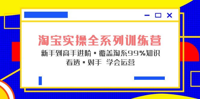 【副业项目5316期】淘宝实操全系列训练营 新手到高手进阶·覆盖·99%知识 看透·对手 学会运营-金九副业网