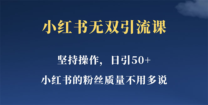 【副业项目5739期】小红书无双课一天引50+女粉，不用做视频发视频，小白也很容易上手拿到结果-金九副业网