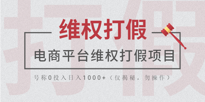 【副业项目5768期】电商平台维权打假项目，号称0投入日入1000+（仅揭秘，勿操作）-金九副业网