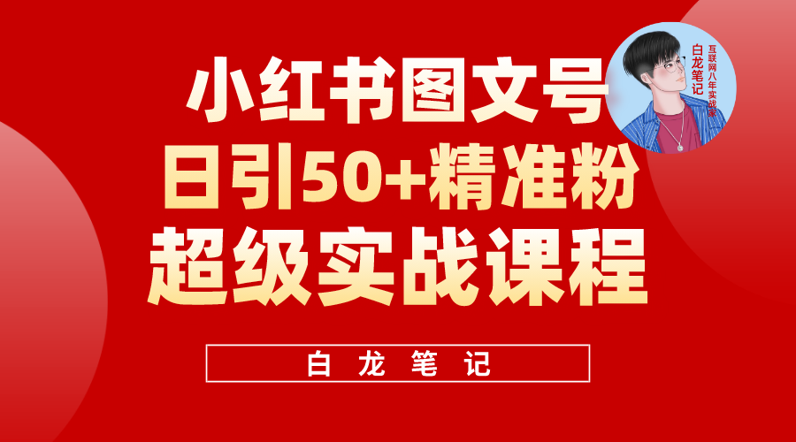 【副业项目5769期】小红书图文号日引50+精准流量，超级实战的小红书引流课，非常适合新手-金九副业网