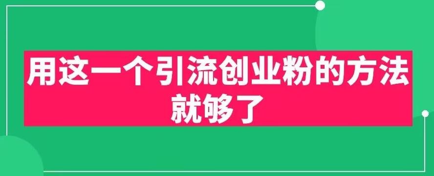 【副业项目6342期】用这一个引流创业粉的方法就够了，PPT短视频引流创业粉【揭秘】-金九副业网