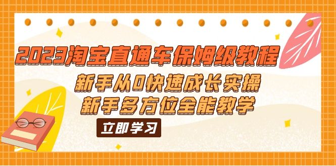 【副业项目6346期】2023淘宝直通车保姆级教程：新手从0快速成长实操，新手多方位全能教学-金九副业网