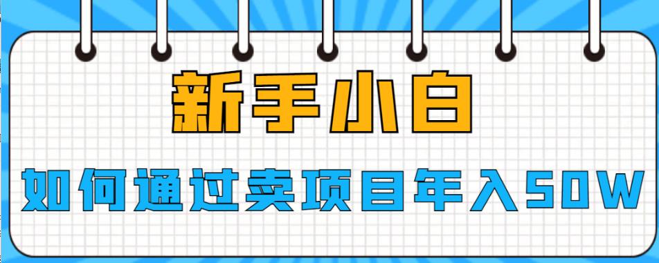 【副业项目6774期】新手小白如何通过卖项目年入50W【揭秘】-金九副业网