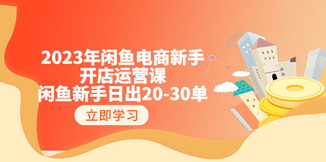 【副业项目6587期】2023年闲鱼电商新手开店运营课：闲鱼新手日出20-30单（18节-实战干货）-金九副业网