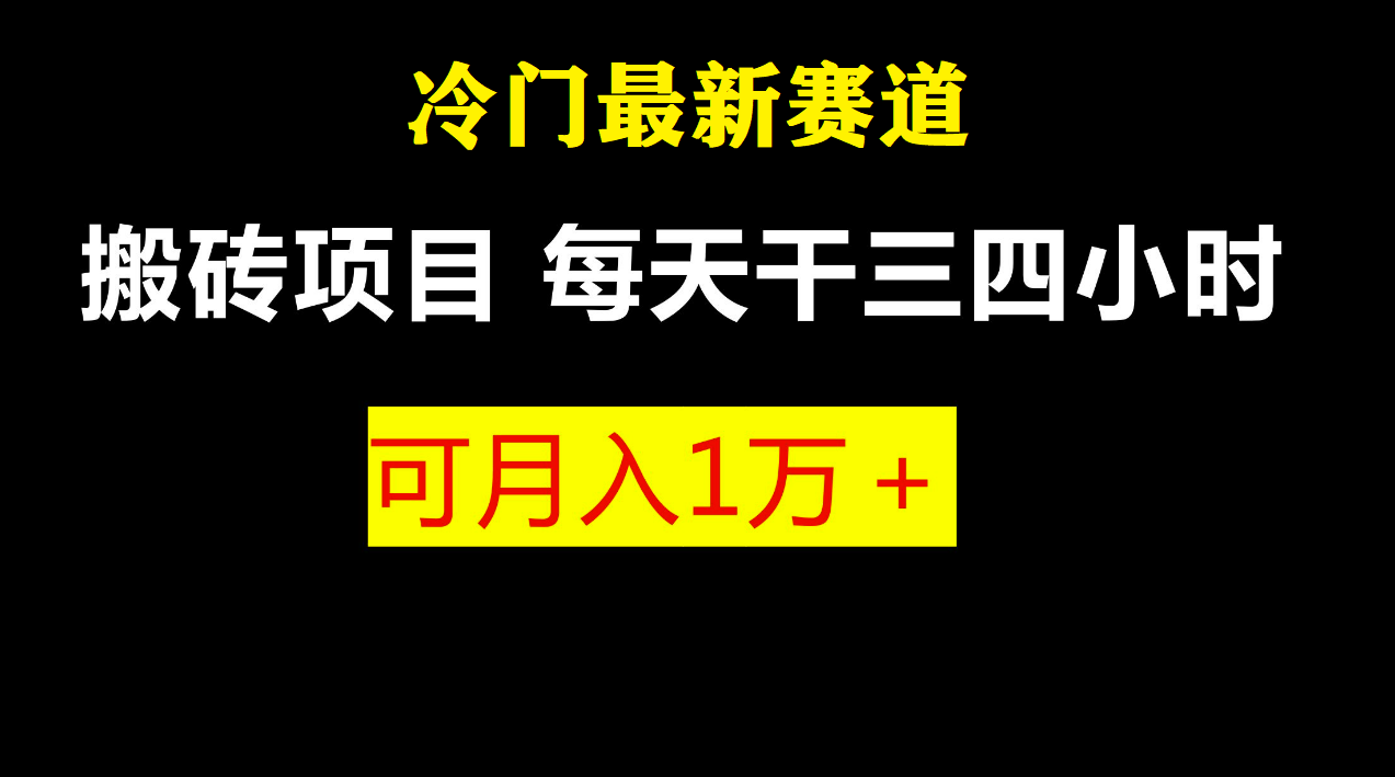 【副业项目6944期】最新冷门游戏搬砖项目，零基础也能玩（附教程+软件）-金九副业网