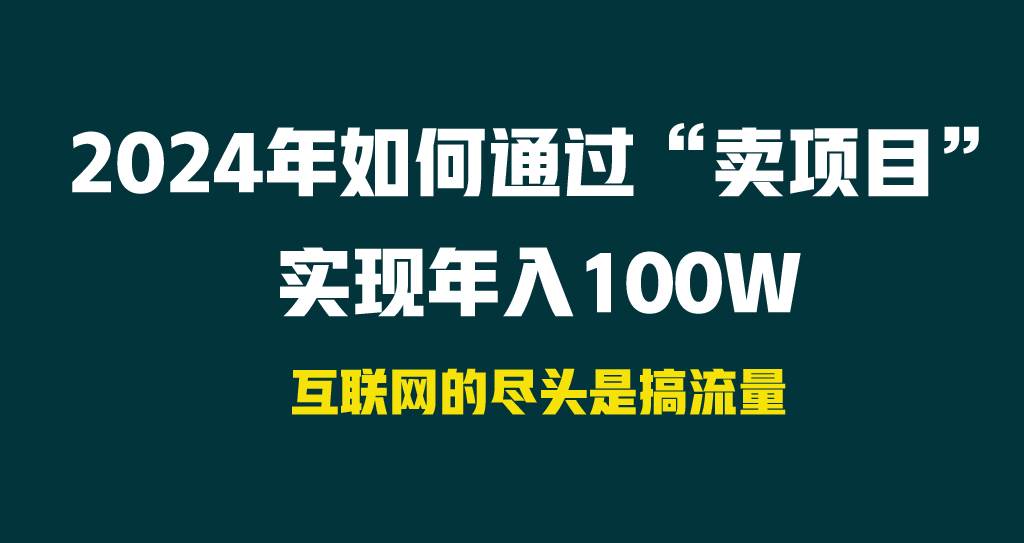 2024年如何通过“卖项目”实现年入100W-金九副业网