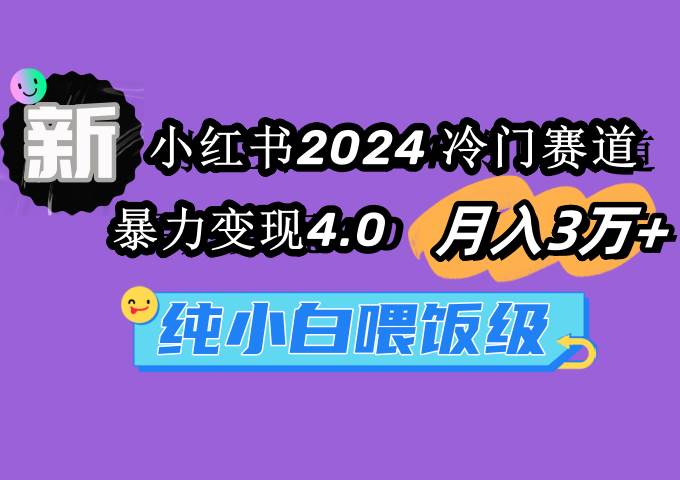 小红书2024冷门赛道 月入3万+ 暴力变现4.0 纯小白喂饭级-金九副业网