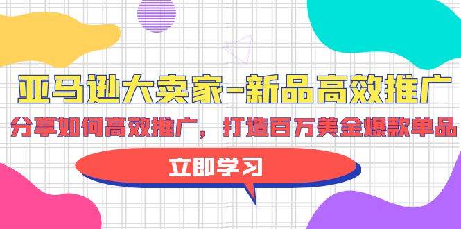 亚马逊 大卖家-新品高效推广，分享如何高效推广，打造百万美金爆款单品-金九副业网