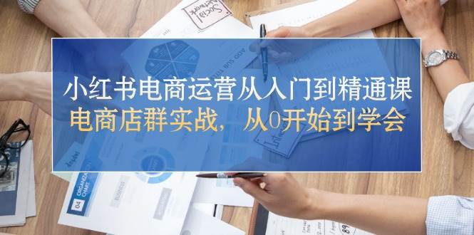 小红书电商运营从入门到精通课，电商店群实战，从0开始到学会-金九副业网