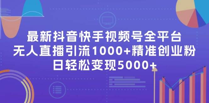 最新抖音快手视频号全平台无人直播引流1000+精准创业粉，日轻松变现5000+-金九副业网