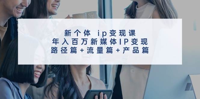 新个体 ip变现课，年入百万新媒体IP变现，路径篇+流量篇+产品篇-金九副业网