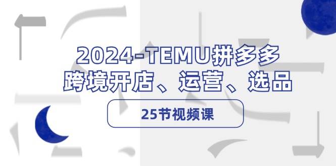 2024-TEMU拼多多·跨境开店、运营、选品（25节视频课）-金九副业网