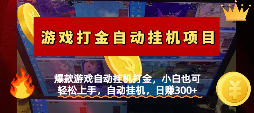 爆款游戏自动挂机打金，小白也可轻松上手，自动挂机，日赚300+-金九副业网