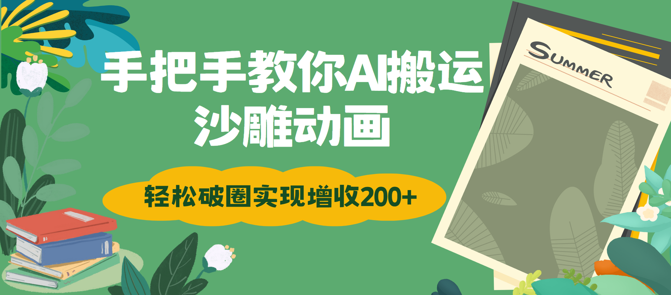 手把手教你用AI搬运沙雕动画轻松破圈实现增收200+-金九副业网